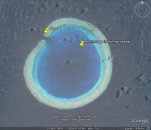 Minerva Reef - circular atoll popular with cruising sailors ©  SW